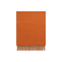 HERMES Cashmere Knit Scarves Men's Pumpkin