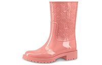 LOUIS VUITTON Drops Half-Calf Boots Women's Pink
