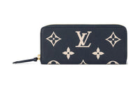 LOUIS VUITTON CLÉMENCE Leather Wallet Women's Dark Blue