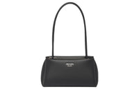 PRADA Hobo Leather Tote Bag Shopping Bag Handbag Small Size Women's Black