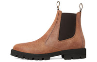 CELINE Chelsea Boots Women's Mid-Top Saddle Brown