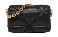 PRADA Leather Shoulder Bag Crossbody Bag Women's Black