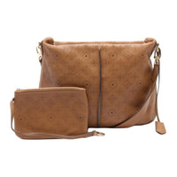 LOUIS VUITTON Leather Shoulder Bag Small Size Women's Caramel Brown