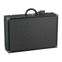 LOUIS VUITTON Canvas Cow Leather Hard Case Unisex Black