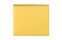 PRADA Saffiano Leather Wallet Men's Yellow