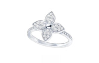 LOUIS VUITTON Idylle Blossom Ring White Gold And Diamonds