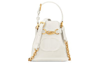 DIOR C'est Dior Cow Leather Crossbody One Shoulder Handbags Small Size Women's Milk White
