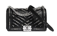 CHANEL Calfskin Shoulder Bag Crossbody Bag Women's Black