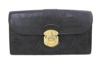 LOUIS VUITTON Mahina Leather Wallet Unisex Black