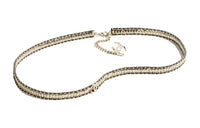 CHANEL Woven Double C Logo Waist Chains Women's Gold