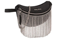 MIU MIU Soft Sheep Leather Fanny Pack Women's Black