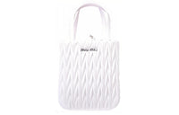 MIU MIU Leather Handbag Women's White