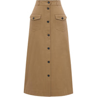 SAINT LAURENT Button Detailed A Line Skirt