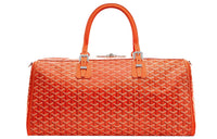 GOYARD Canvas With Leather Dog's Teeth Travel Bag Handbag Unisex Orange