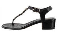 CHANEL Strap Sandals Women's Black