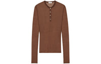 SAINT LAURENT Henley Knitted Shirt