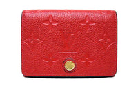 LOUIS VUITTON Leather Wallet Women's Red