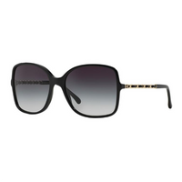 CHANEL Acetate Irregular Shape Sunglasses Women's Black