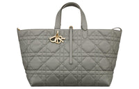 DIOR Calfskin Combo Bag One Shoulder Handbags Large Size Women's Medium Tan
