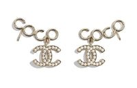 CHANEL Earrings Women's Gold