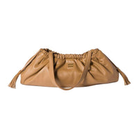 MIU MIU Joie Lambskin Handbag, Shoulder Bag Women's Caramel