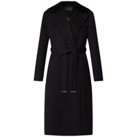 LOUIS VUITTON Shearling Collar Wrap Coat