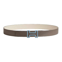 HERMES Leather Belts Unisex Umber Width 3.2CM