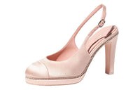 CHANEL Cone Heel High Heels 10cm Women's Light Pink