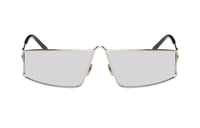SAINT LAURENT Metal Irregular Shape Sunglasses Women's Silver