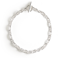 HERMES 925 Sterling Silver Necklaces Men's Silver