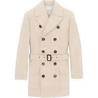 SAINT LAURENT Belted Double breasted Coat