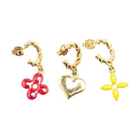 LOUIS VUITTON 21st Century Monogram Boucle Doreille Sweet Stud Costume Earrings