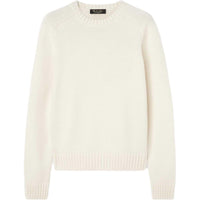 Loro Piana FW24 Cashmere Sweater Women's White Titanium