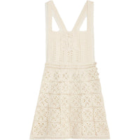 CELINE Triomphe Mini Dress In Crocheted Cotton
