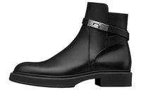 HERMES Veo Ankle Boots Men's Black