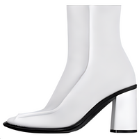 LOUIS VUITTON Berlin Ankle Boots 8cm Women's White