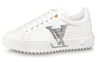 LOUIS VUITTON Time Out Sneakers 'White With Large Crystal Side Logo' Women's
