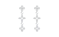 LOUIS VUITTON Dentelle One Row Earrings White Gold And Diamonds