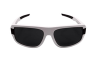 PRADA Plastic Irregular Shape Sunglasses Men's White