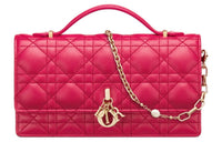 DIOR Lambskin Shoulder Bag Crossbody Bag Handbag Mini Women's Enthusiastic Pink