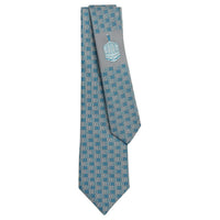 HERMES Silk Ties Men's Blue/Gray