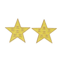 CHANEL 2001 CC embosses Star Brooch