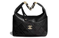 CHANEL 22SS Japanese And Korean Style Dumpling Bag, Chain Bag Handbag Regular Women's Black