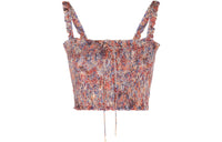 CELINE All Over Patterned Ruffle Detailed Top