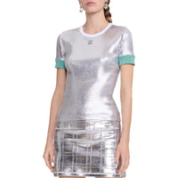 CHANEL Regular T-Shirt Women's Silver