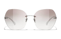 CHANEL Sunglasses Women's Silver