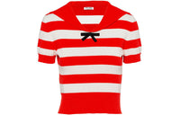 MIU MIU FW21 Slim Fit Knitwear Women's Patent Red