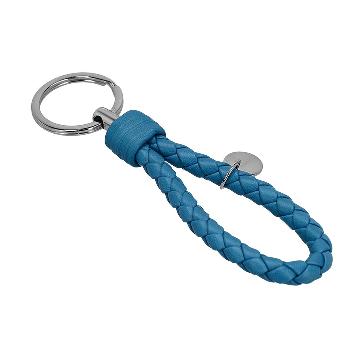 Bottega Veneta Intrecciato Logo Keyring 'Blue' 113539V3UN14418