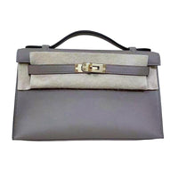 HERMES Mini Kelly Generation 1 Swift Leather Kelly Bag Handbag Women's 85 Ardoise Slate Gray