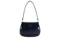 PRADA Cleo Leather Portable Crossbody Bag Shoulder Bag Women's Marine Blue